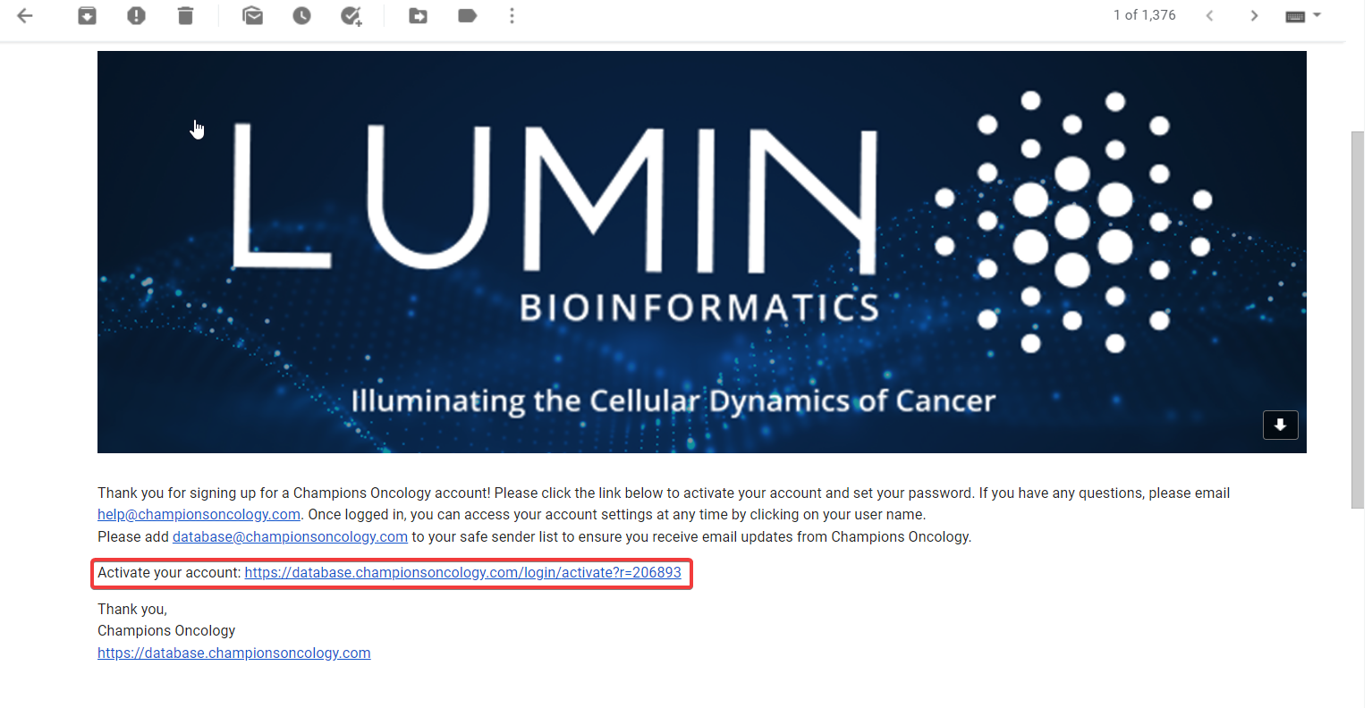 Activation Email